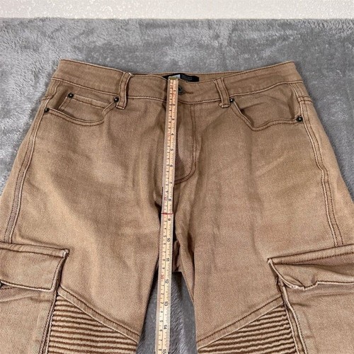 LIRA CRTV/SCTY Men's Jeans Size 32 Skinny Fit Khaki Skater Biker Cargo - Picture 10 of 11