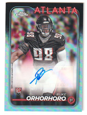 2024 Topps Chrome #RA-ROR - Ruke Orhorhoro (RC) Auto Refractor Falcons