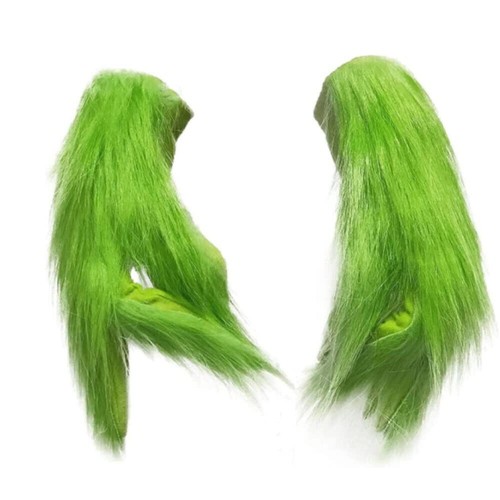 ሠChristmas The Grinch's Plush Gloves Adults Kids Cosplay Costume Xmas Hand Props - Picture 9 of 9