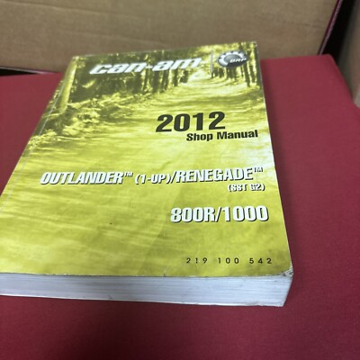 BRP CAN AM 2012 OUTLANDER Renegade 800R/1000 Service Repair Shop Manual
