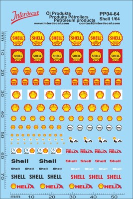 Décalcomanies Shell Et 76 échelle 1/64 - Dimensions 76x54mm, Marque Interdecal, Papier - Neuf