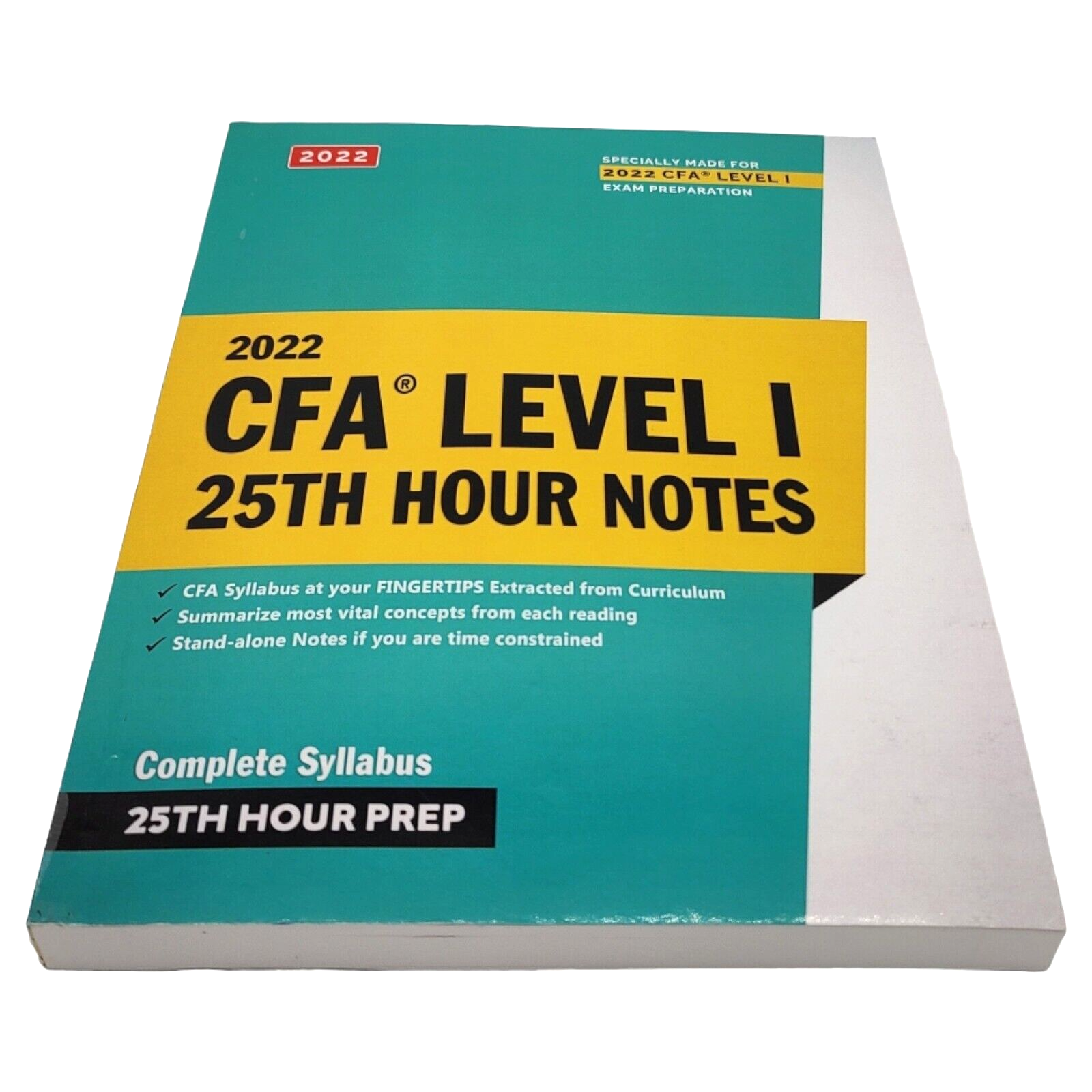 2022 CFA Level I 25th Hour Notes: Complete Syllabus by 25th Hour Prep Exam Prep-image