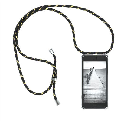 Für Huawei Mate 20 X Hülle mit Kette Band Seil Handy Soft Case zum Umhängen Gold