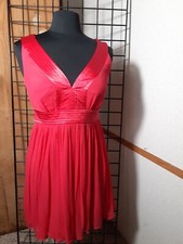 Maggy London 100 Silk Red Sleeveless Cocktail Dress Size 8