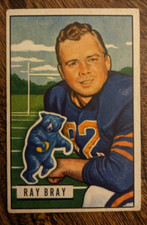 1951 Bowman Football Card #50 Ray Bray - Chicago Bears!