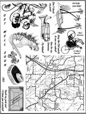 Unmounted Rubber Stamp Plate, Unmounted/Uncut Pink Rubber Stamps