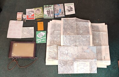 Vintage großer Satz Schweden Stockholm Karten Pfadfinder Kompass Bucheinband