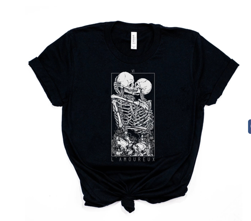shirt Kissing Gothic Skull 
