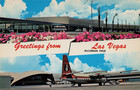 Vintage Postcard,  Greetings from McCarran Airport,  Las Vegas Nevada, Long Ago*