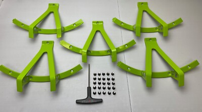 KMC XD Series XD827 22X12 Green Wheel Inserts W/Screws (Set Of 5) 827SS222-GN