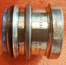 Objectif grand format laiton 165 mm Hugo Meyer Görlitz 5,4 n°2 - Bon état ! 