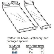 AARCO Slatwall Shelf - 7" x 10" - 45deg Slant - includes non-slip pad