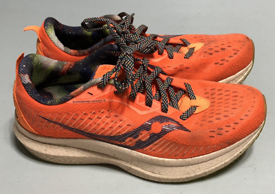 Saucony Womens 9.5 Shoes Endorphin Series PWR Run Walk Workout Running Orange