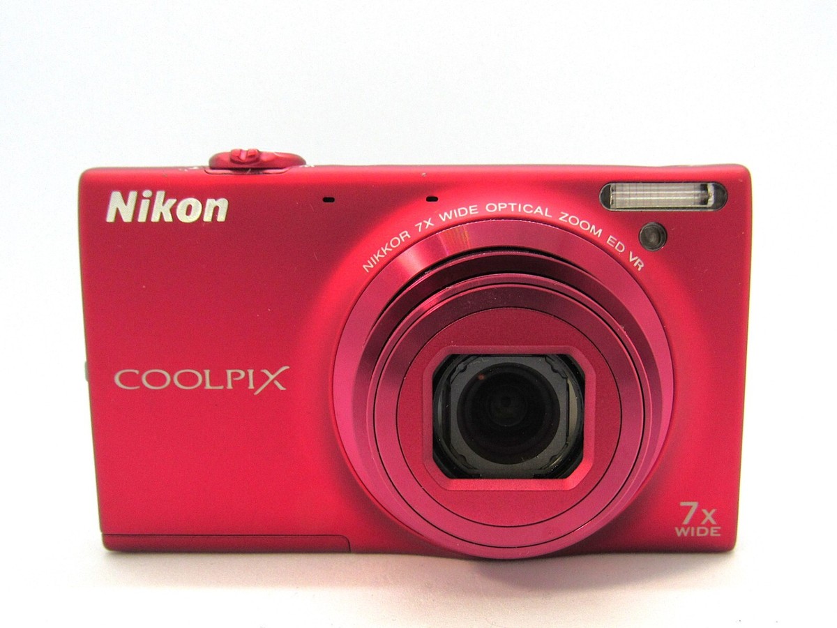 Exc+5] Nikon COOLPIX S6100 Red Compact Digital Camera Sample 7th