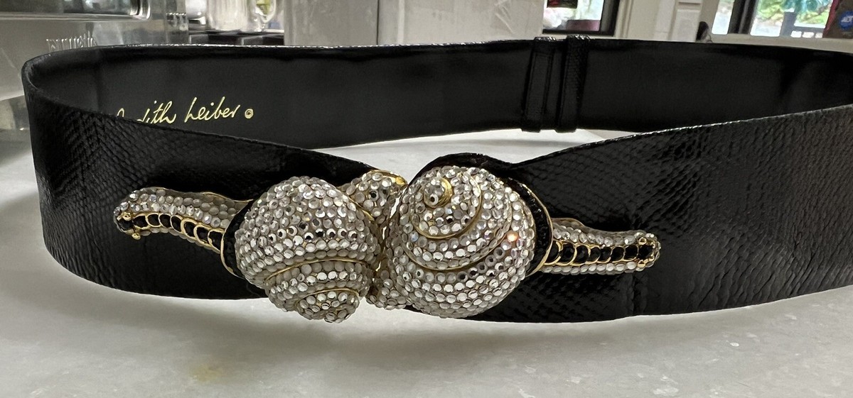 Judith Leiber Pave Crystal Bejeweled Snail Black Woman's