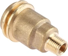 QCC1 Nut Propane Gas Fitting Adapter with 1/4" Male Pipe Thread Brass 