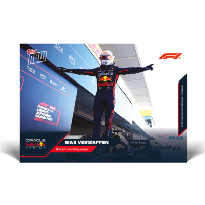 Topps NOW F1 Max Verstappen 日本GP記念カード 23 Topps Now F1 50 MAX VERSTAPPEN RED BULL WINS JAPANESE GP SUZUKA