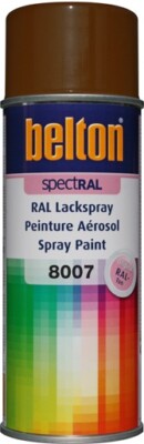  22,37L  400ml Belton SpectRAL Lackspray RAL 8007 rehbraun  glanz innen außen