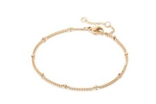 Schlichte Armkette mit Kugeln Armband Perlen Fein Filigran Mode Damen Schmuck