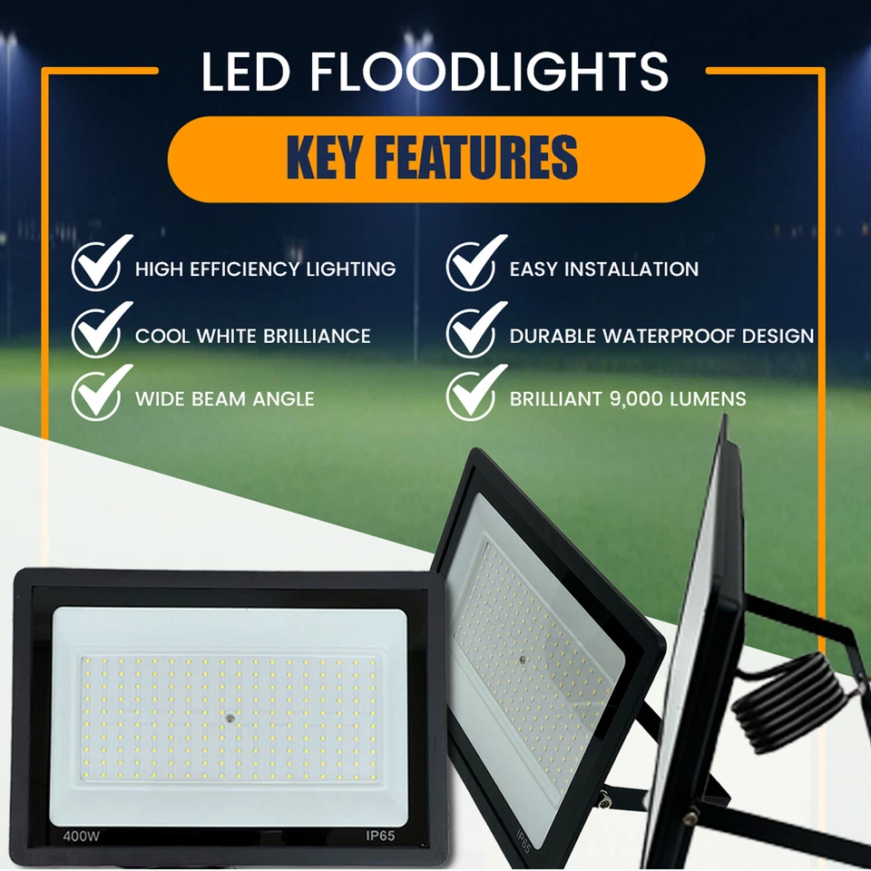 Powerful LED Floodlight 200W 300W 400W Outside Outdoor Garden Security Light - Image 2 of 4