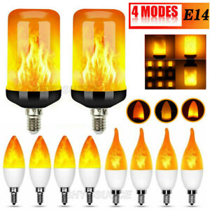 E14 E27 E12 LED Licht Fackel Feuer Lampe Flammen Effekt Glühbirne Flacker Birne