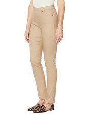 DG2 by Diane Gilman Beige Average Classic Stretch Denim 5-Pocket Jegging New