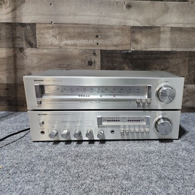 VTG Sharp ST-30 Stereo Turner & SM-30 Amplifier Silver Face Home Audio Component