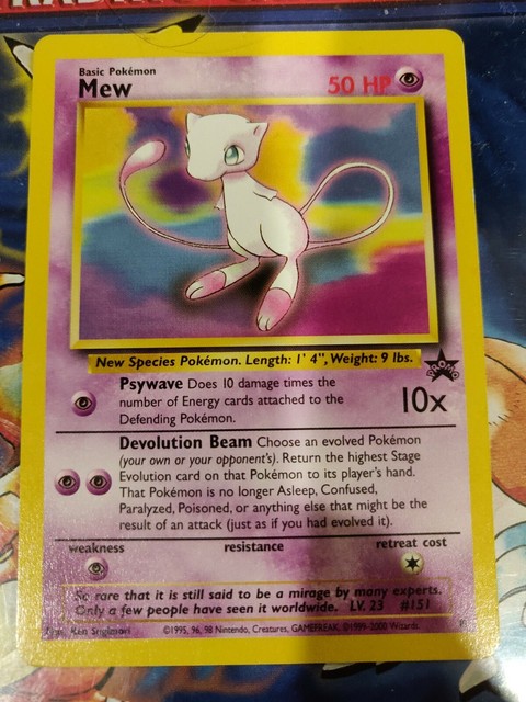 1995 Pokemon Card Mew Rare #151 50HP Promo ⭐. | eBay
