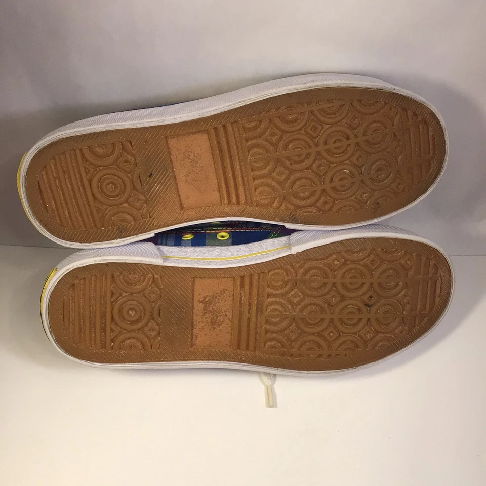 Tênis da moda feminino polo Assn tamanho 10 multicolorido tecido xadrez EUA - Imagem 4 de 4