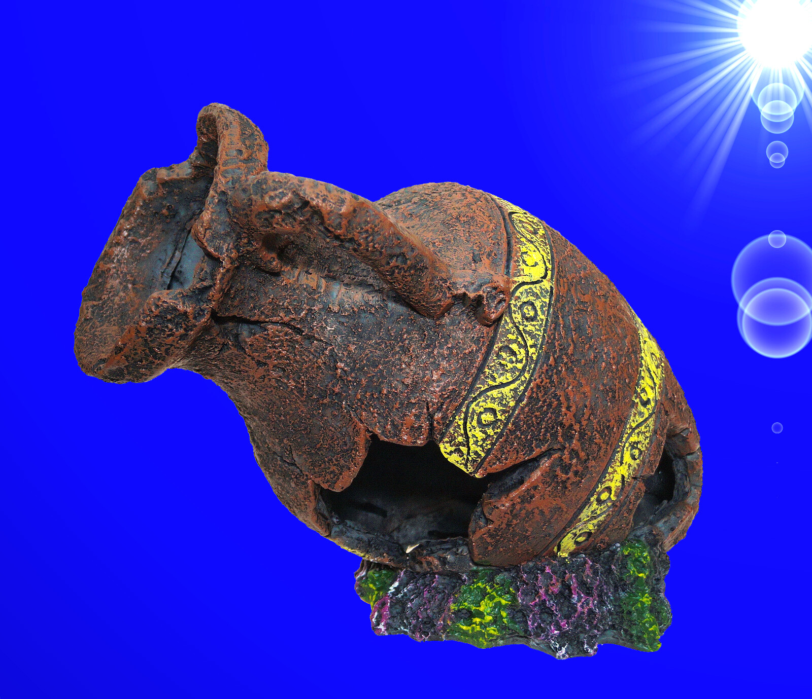 Aquarium Deko große ️ AMPHORE XL ️ Höhle Vase Krug Terrarium Dekoration