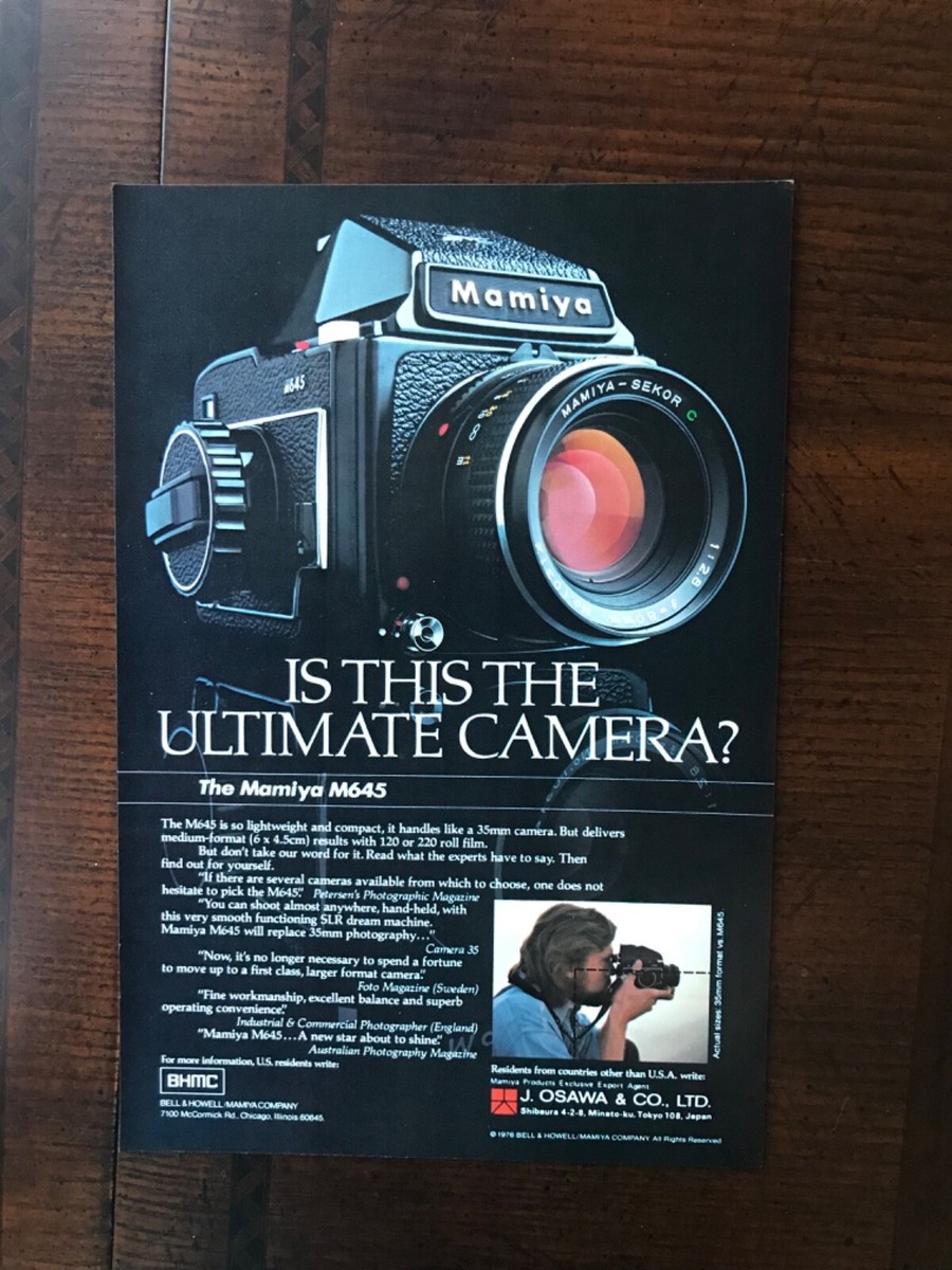 Mamiya M645 C Sekor f⁄2.8 80mm Camera - Lens with 45mm – -Sekor w