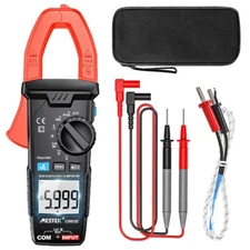 Digital Clamp Meter 0-600A DC AC Current Multimeter with Temperature Probe