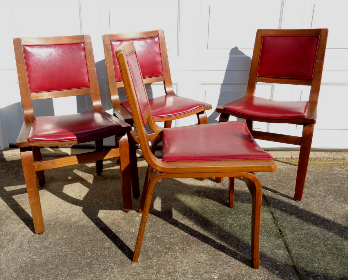 SET OF GREAT MID CENTURY MODERN SIGNED THONET BENTWOOD CHAIRS