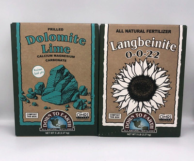 Down To Earth Prilled Dolomite Lime + Langbeinite Bundle - 5lbs