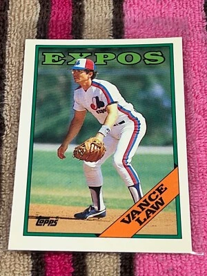 1988 TOPPS TIFFANY #346 VANCE LAW EXPOS VINTAGE NM-MT BASEBALL CARD !! - Photo 1/2