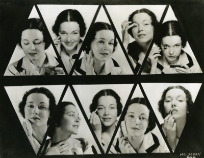Maureen O'Sullivan während der verschiedenen Phasen ihres Make-ups MGM Foto 1932