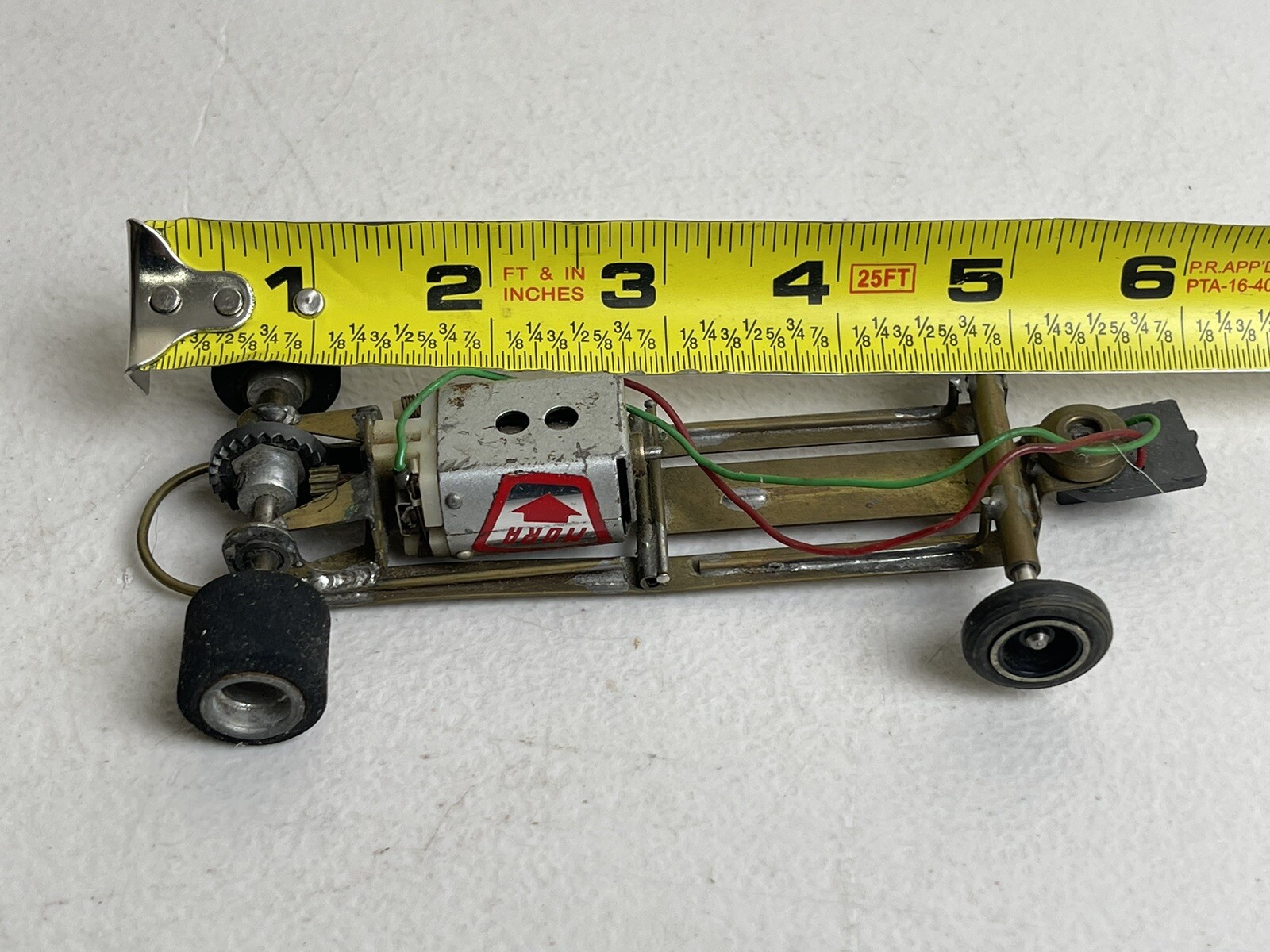 Vintage BRASS Slot Car CHASSIS 1/24TH MURA MOTOR UntestedRare eBay