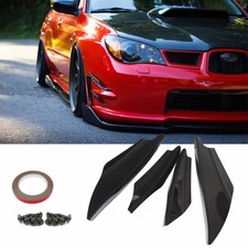 4pcs Gloss Black Wrx Style Front Side Bumper Diffuser Canard Fins For Subaru