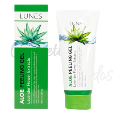 LUNES ALOE PEELING GEL LAVENDER FLOWR EXTRACTS 6.08 FL OZ  100% ORIGINAL