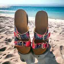 TWISTED Slide Sandals Womens Size 10 Tie Dye Comfort Adjustable