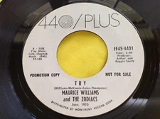 1970 Funk Soul 45 : Maurice Williams and The Zodiacs ~ Try ~ 440 Plus Promo 4401
