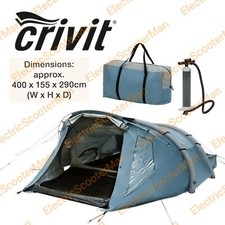 Crivit 4 Person Durable Outer Inflatable Tent With Pump W400 x H155 x D290cm