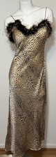 Vintage Y2K Victoria s Secret 100 Silk Leopard Long Nightgown Fur S Slip Dress