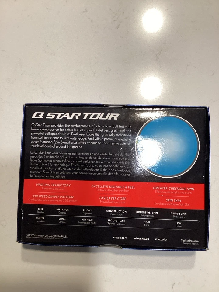 Bolas de golfe Srixon Q-Star NOVAS EM FOLHA - Branco, pacote com 12 - Imagem 4 de 4