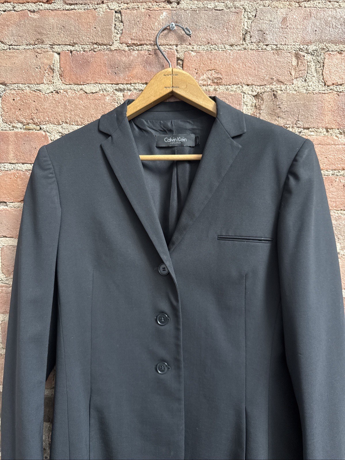 Calvin Klein Collection Women’s Jacket, Sz 8 US, 44 IT Black Wool, Italy
