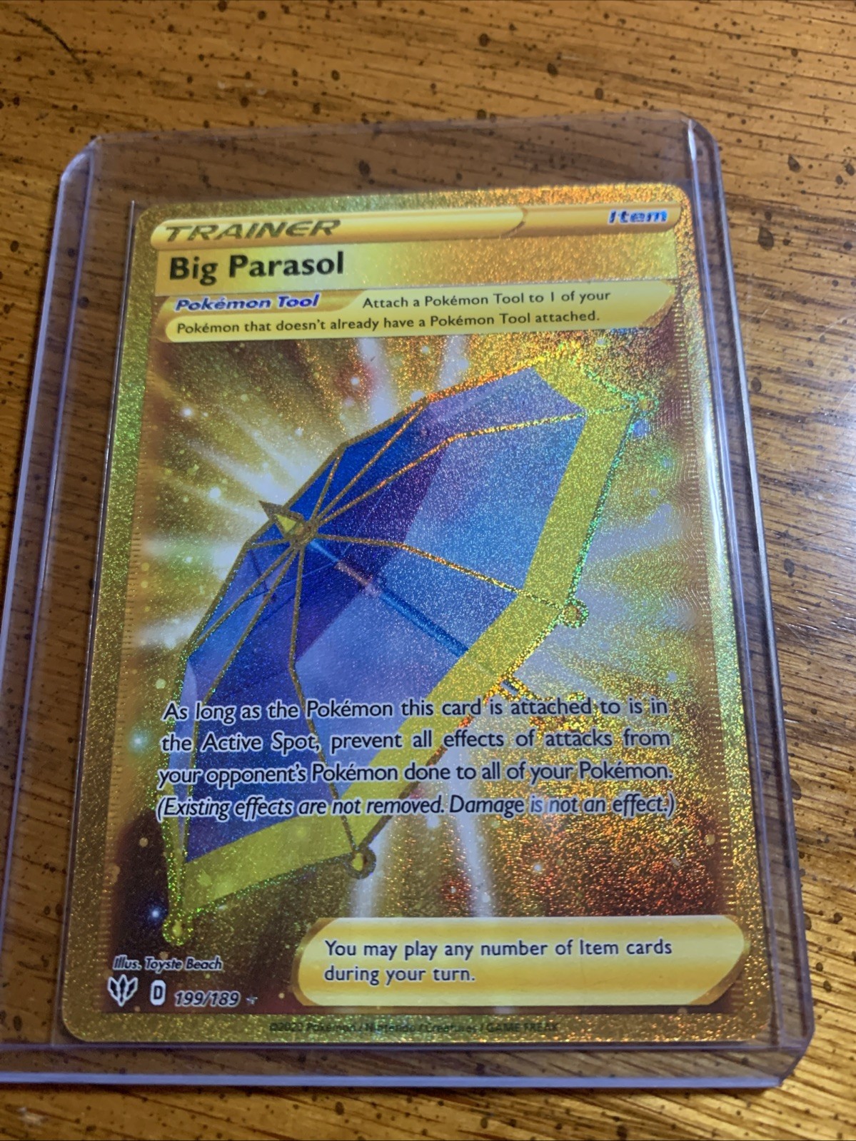 Pokemon Darkness Ablaze Big Parasol 199/189 Secret Rare Card Mint Condition