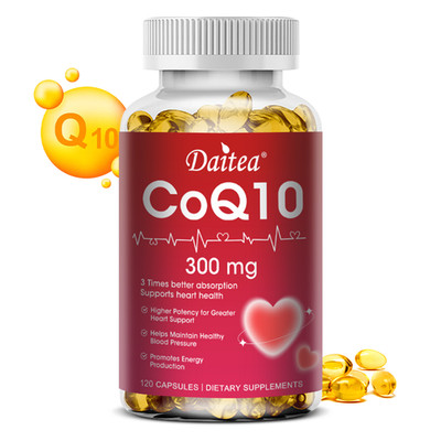 Coenzyme Q10 300mg Softgel Support Antioxidant Heart Health 120 Caps Non GMO