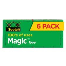 Scotch Magic Tape Rolls Invisible Matte Finish : 3/4 in. x 1000 in. Translucent