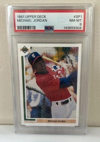 1991 Upper Deck Michael Jordan Rookie RC Baseball PSA 8 Centered Fresh Grade! 🔥