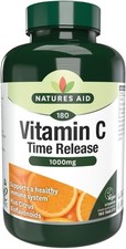Natures Aid Vitamin C Time Release 1000 mg Immune Support 180 Tablets
